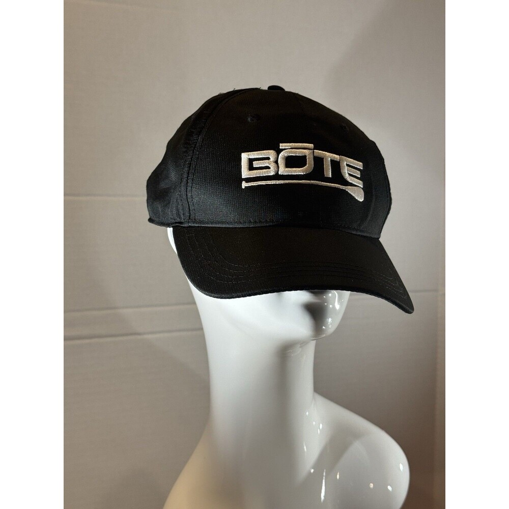 Bote Boards Logo Snapback Cap White Embroidery Black Hat  Embroidered